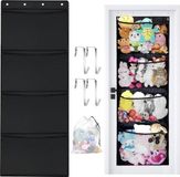 Filet de rangement pour peluches avec crochet de porte – Organiseur suspendu pratique