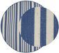vidaXL OLITE Tapis d'intérieur et d'extérieur Naturel et bleu marine Ø 160cm