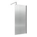 Hudson Reed Paroi de douche italienne cannelée – 185 x 90 cm - Noir
