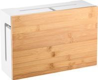 Kabelbox, Kos Design - Witte kabelbox - Bamboe design - Kabeldoos bureau - Snoeren opbergen
