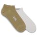 BOSS 2P Logo Bambus Socken Knöchel 152 weiß/beige Bambus Gr 39/42 Herren