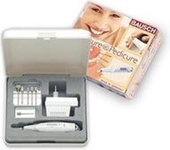 Bausch, Peter Elektrisch manicure/pedicureapparaat met 7 opzetstukken voor het slijpen, vijlen en polijsten van hand- en teennagels