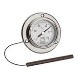 TFA Dostmann analoge roestvrijstalen pizzathermometer, 14.1036.60, geschikt voor pizzaoven, steenoven, houtoven of grill/rookoven, tot 500°C, met kabelsonde, reserveonderdeel of accessoire, zilver