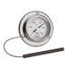 TFA Dostmann analoge roestvrijstalen pizzathermometer, 14.1036.60, geschikt voor pizzaoven, steenoven, houtoven of grill/rookoven, tot 500°C, met kabelsonde, reserveonderdeel of accessoire, zilver