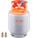 VEVOR Koelmiddelopvangfles, herbruikbare koelvloeistofcilinder 400 psi, Y-ventiel voor vloeistof/stoom, voor opslag van koelgas (R22/R134A/R410A)