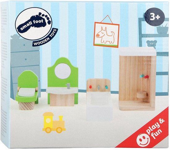 Small Foot - Houten Poppenhuis Meubeltjes Badkamer - 4dlg. - Wit