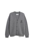 ARMEDANGELS Cardigan pour homme en 100 % laine recyclée, coupe décontractée, Mélange argent moyen, M