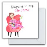 Humoristische Gin Jams Wenskaart, Emotionele Redding Wenskaart