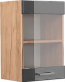 Vicco R-Line Glazen keukenkast – 40 cm Antraciet Hoogglans