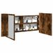 Maison Exclusive - rabot à miroir LED, chêne fumé, 100x12x45 cm
