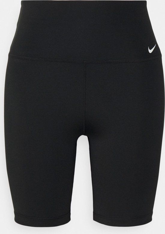 NIKE W NK ONE DF HR 7IN SHORT Dames Sportbroek - Zwart - Wit - XS