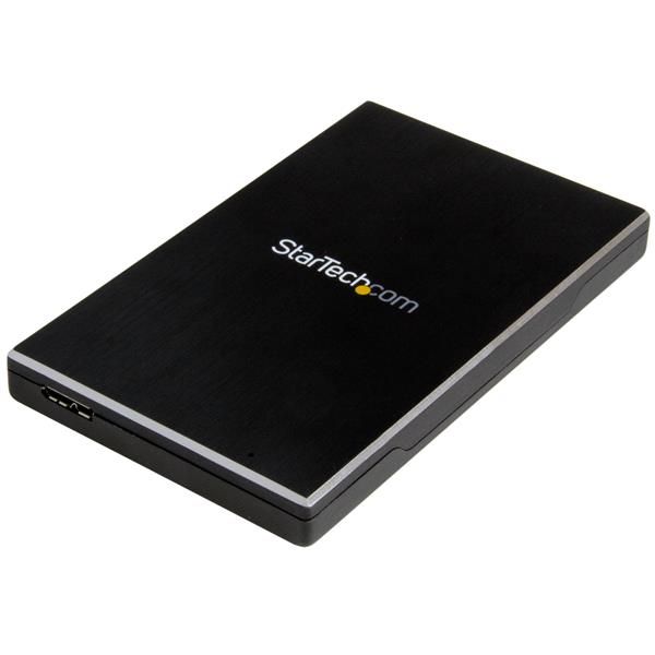 StarTech.com USB 3.1 Gen 2 (10 Gbps) 2.5" SATA SSD/HDD Enclosure - Black