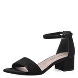 Tamaris Sandalen met hak zwart Textiel - Dames - Maat 39