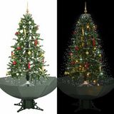 vidaXL Sapin de Noël enneigé avec pied parapluie 170 cm vert