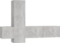 vidaXL 3-delige Tv-meubelset bewerkt hout betongrijs