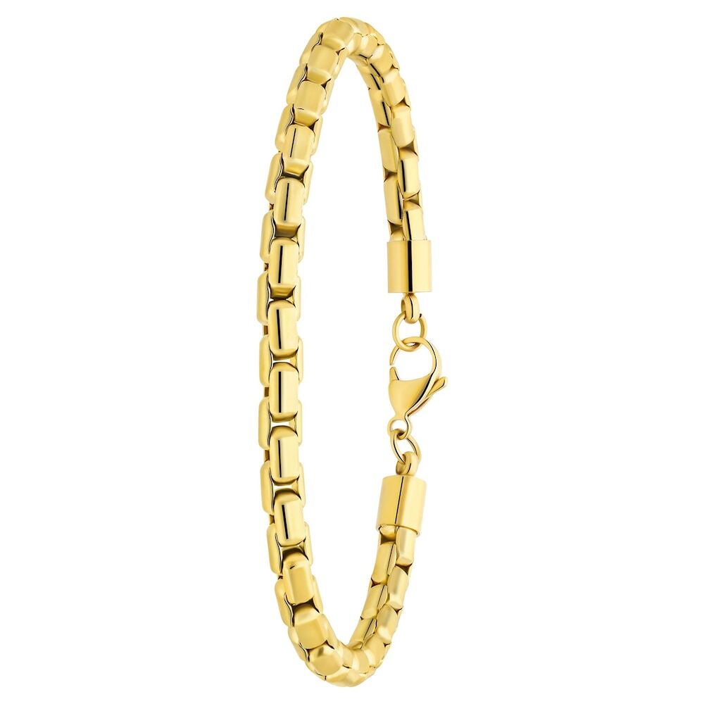 Lucardi Lucardi Armband Staal goudkleurig Mannen sieraden Dames