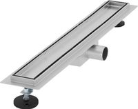 LuxeBath Roestvrijstalen Douchegoot Betegelbaar 60 cm en Sifon Complete Set Zilver Vlak