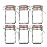 WDMT Set van 6 Weckpotjes – 250 ml – Luchtdicht met Beugelsluiting – Ø 6,5 x 11,5 cm – Glazen Voorraadpotjes - Transparant