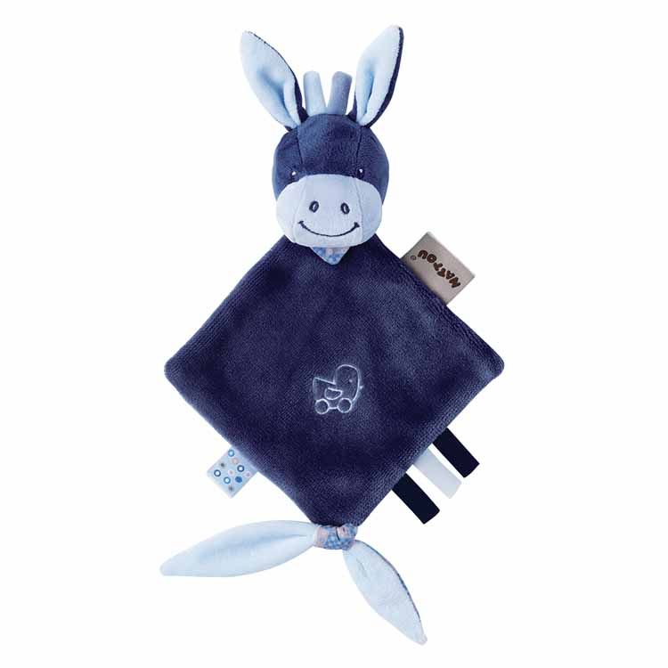 Nattou Mini doudou Alex - blauw