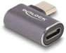 Delock USB-C haakse adapter | links/rechts | USB4 40 Gbps | PD 100W | 8K 60Hz