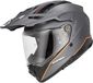 Acerbis Attack, casque d'aventure, couleur: Gris mat/Noir/Orange, taille: XL