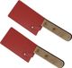 Merkloos PU Leather **étui à couteaux à viande** - 2 pièces **protecteurs de couteaux de chef imperméables** - **couvercle de couteau large** pour cuisine à domicile - **orange clair**