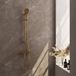 Brauer Gold Edition Glijstangset met Thermostaatkraan - 3-Standen Handdouche - Goud Geborsteld Pvd