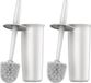 Unyqoos Porte-brosse WC avec support, 2 pièces, blanc