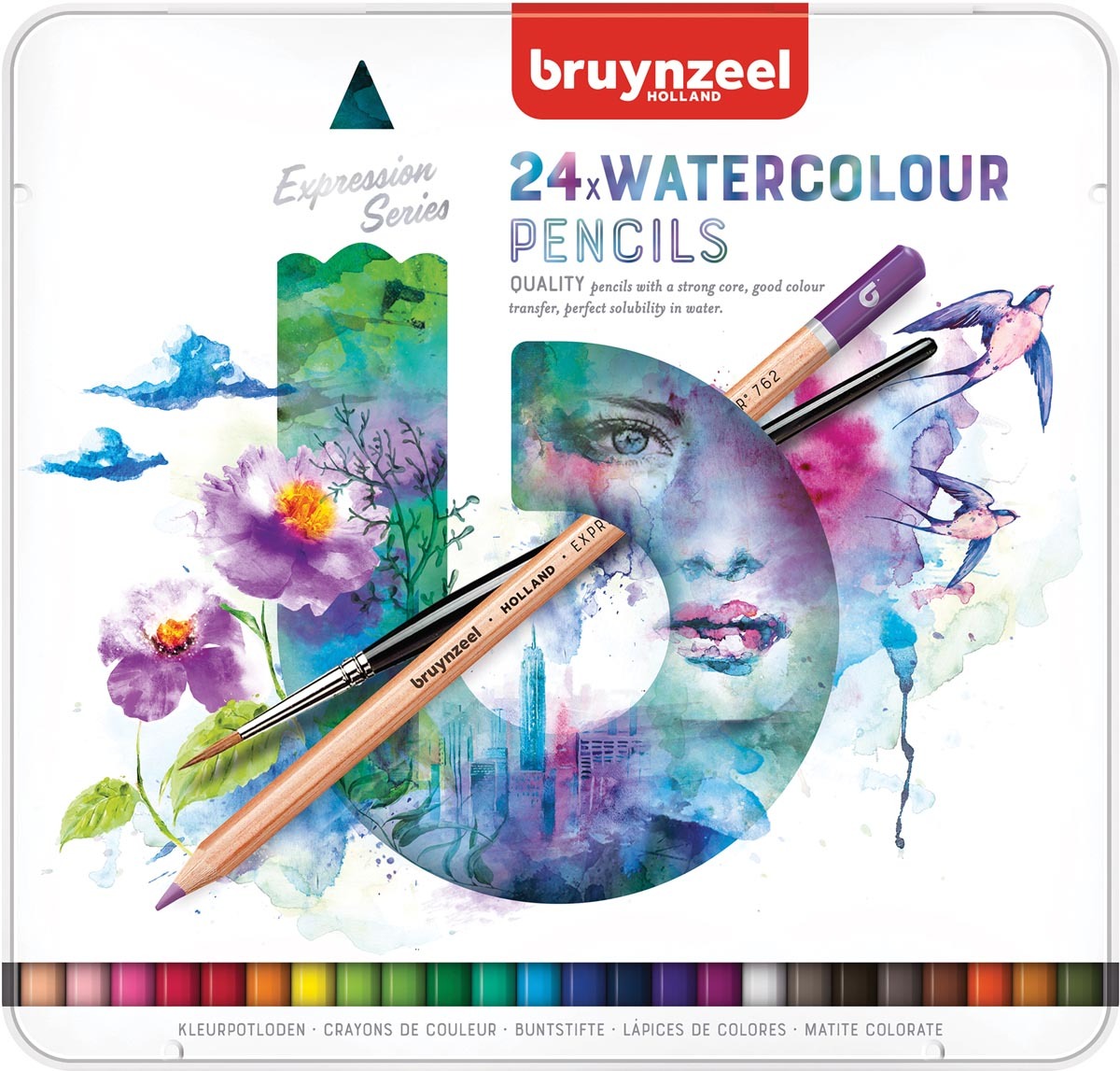 Bruynzeel aquarel potloden Expression, doos van 24 stuks