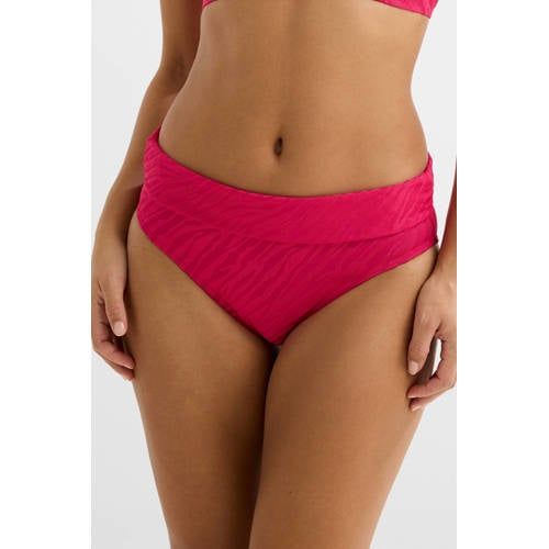 BEACHWAVE omslag bikinibroekje met textuur roze