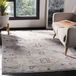 SAFAVIEH Adirondack Collection Marokkaans Boho Tribal tapijt voor woonkamer, eetkamer, slaapkamer, laagpolig, lichtgrijs en rood, 91 x 152 cm