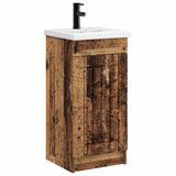 vidaXL - Badkamermeubel met Wasbak - Oud hout - 42 x 40 x 84,5 cm
