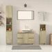 Maison Exclusive - Ensemble de meubles de salle de bain 3 pièces en bois composite chêne Sonoma