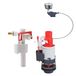 Wirquin 10724351 complete toiletspoeling MW2-mechanisme & vlotterkraan F89, wit en rood