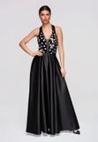Ombre LARICA Jurk - Mouwloos - Rits - Gestipt Zwart M