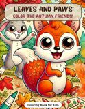 LEAVES AND PAWS: COLOR THE AUTUMN FRIENDS!: Coloring Book for Kids