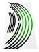 Quattroerre 10383 Wheel Rim Strepen, groen Kawasaki