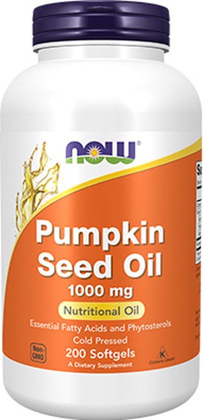 Pumpkin Now Foods Pumpkin Seed Oil 1000 mg (200 softgels) Unflavoured