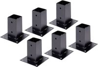 Alberts Schroefmof - zwart - kunststof gecoat - 71 x 71 mm | Set van 6