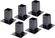 Alberts Schroefmof - zwart - kunststof gecoat - 71 x 71 mm | Set van 6