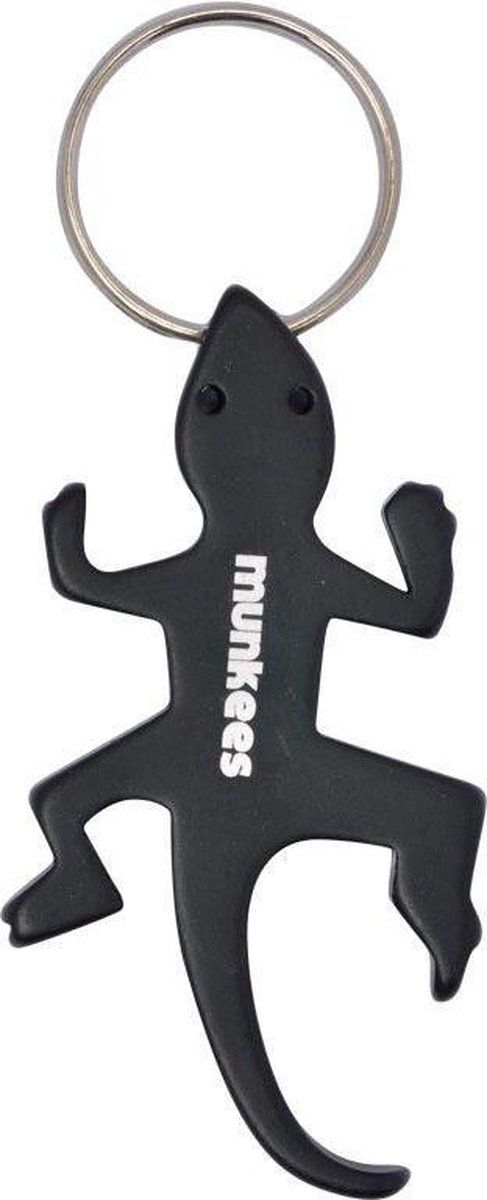 Munkees Flesopener Hagedis Zwart Staal 6,6 Cm