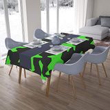 Bonamaison Tafelkleed, Anti-Mold, Sneldrogend, Waterdicht, 100% Polyester Tafellaken, Neon groene rook, 140 x 200 Cm