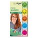 SIGEL HN502 markeerstrips design Smileys van papier, 200 stroken in het formaat 20 x 50 mm, 5 kleuren