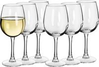 Alessandro Witte Wijnglazen King - 12x stuks - glas - 400 ml - H22 cm
