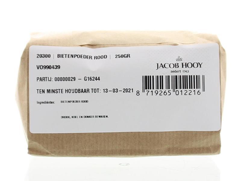 Jacob Hooy Bietenpoeder rood 250 G