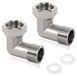 Sanitair Coude Inox 90 Graden Set van 2