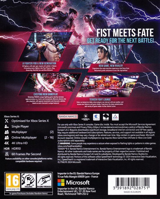 Bandai Namco Tekken 8 (Xbox Series X)