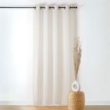 HomeMaison Gordijn met lus – afwerking met oogjes, kleur Canon, ecru – 140 x 240 cm – 100% polyester – collectie Boucline