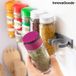 Innovagoods Jarlock Kruidenrek Zelfklevend en Verdeelbaar Ophangbaar Grijs Plastic 5x