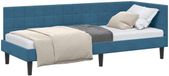 vidaXL Hoekbed Fluweel Blauw 80 x 200 cm